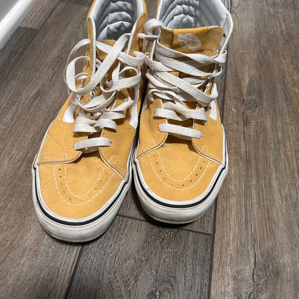 Yellow High-Top Vans Sneakers